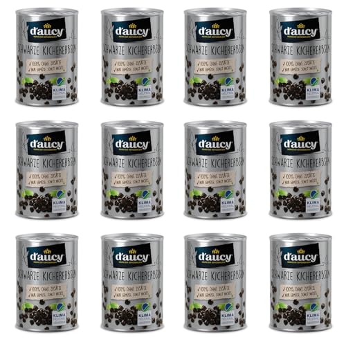 d'aucy Schwarze Kichererbsen - 100% ohne Salz und Zuckerzusatz, ohne Konservierungsstoffe, klimaneutral, 110 Gramm Dose d'aucy Schwarze Kichererbsen - 100% ohne Salz und Zuckerzusatz, ohne Konservierungsstoffe, klimaneutral, 110 Gramm Dose von d'aucy