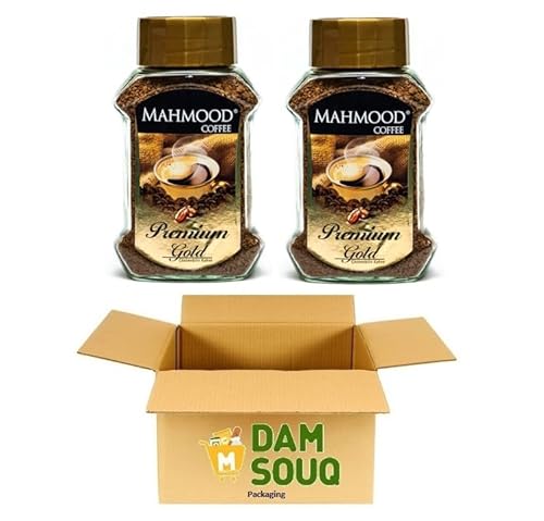 Damsouq® Mehrfachpackung Mahmood Instant-Kaffee Gold (2 x 200 g) - Glass von damsouq