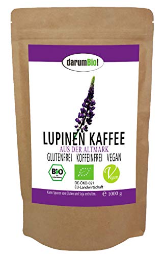 Bio Lupinenkaffee aus DEUTSCHLAND im Sparpack I eigener Anbau I koffeinfrei, glutenfrei, vegan, frische Röstung, hoch edel (1 kg) von darumBio!