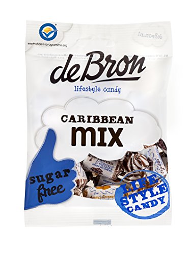90g Karibische Sahnebonbons Caribbean mix lowcarb zuckerfrei von De Bron