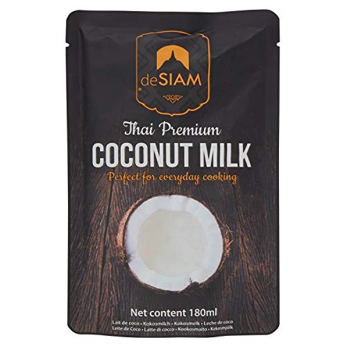 deSIAM Kokosnussmilch Coconut Milk – im Aufreißbeutel aus frisch gepresstem Kokosfleisch 1x 180ml von deSiam