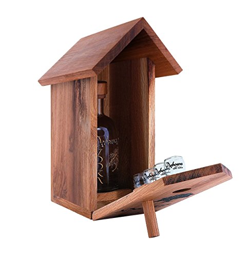 1 Vogelhäuschen + 4 Gläser + 1 Flasche Debowa Golden Oak a 0,7L Souvenierset Geschenk von Dębowa
