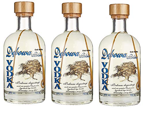 3 Flaschen Debowa De Chene a 700ml 40% Vol. polnischer Wodka von debowa