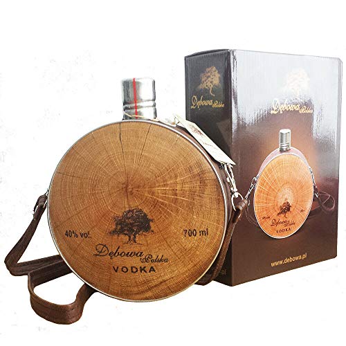 Vodka Debowa Buklak Flachmann Set 0,7L polnischer Wodka Jägerflasche von Dębowa