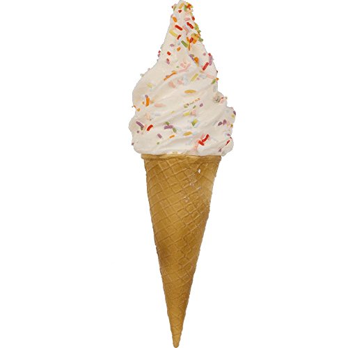 Softeis in Waffel Streusel weiß-natur-bunt 6 cm Durchmesser Lebensmittelattrappe Fake Food Attrappe Softeis in Waffel Streusel weiß-natur-bunt 6 cm Durchmesser Lebensmittelattrappe Fake Food Attrappe von decopartners.eu