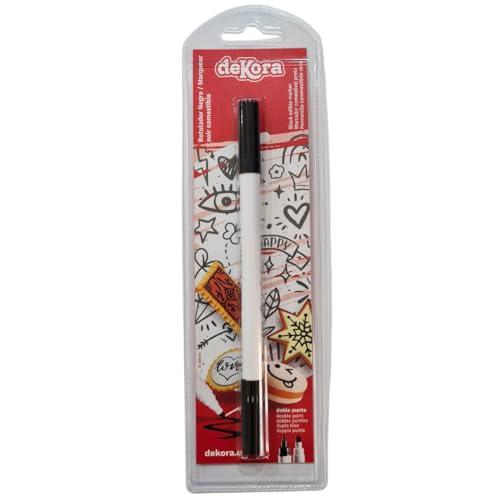 Dekora, Lebensmittelstifte Schwarz, Food Brush Pen, Doppelspitzen-Markierstift für die Konditorei, Profi-Liner zum Verzieren von Torten, Keksen und Kuchen Dekora, Lebensmittelstifte Schwarz, Food Brush Pen, Doppelspitzen-Markierstift für die Konditorei, Profi-Liner zum Verzieren von Torten, Keksen und Kuchen von dekora