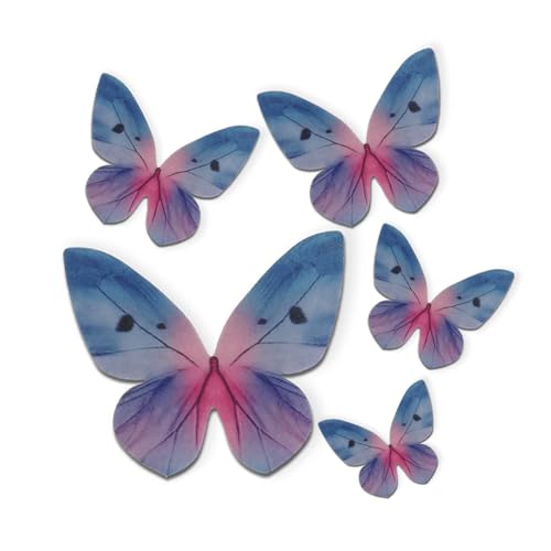 Dekora - 79 Essbare Schmetterlinge für Torten oder Cupcakes - Tortendeko Essbar für Geburtstage und Andere Anlässe - Esspapier Schmetterlinge in Blau - Größe 3-6 cm Dekora - 79 Essbare Schmetterlinge für Torten oder Cupcakes - Tortendeko Essbar für Geburtstage und Andere Anlässe - Esspapier Schmetterlinge in Blau - Größe 3-6 cm von dekora