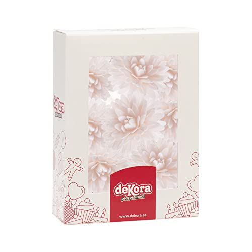 Dekora - Bommel Tortendeko Essbar | 12 Essbare Oblaten für Torten aus Esspapier - Weiß - 4,5 cm von dekora