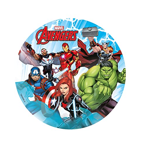 dekora - Essbare Kuchenaufleger mit Avengers Tortenverzierungen Geburtstag für Kinder - 15.5 cm dekora - Essbare Kuchenaufleger mit Avengers Tortenverzierungen Geburtstag für Kinder - 15.5 cm von dekora