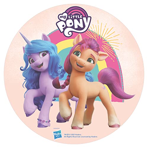 dekora - Essbare Tortendeko für Kinder | My Little Pony Tortenaufleger aus Esspapier - 20 cm von dekora