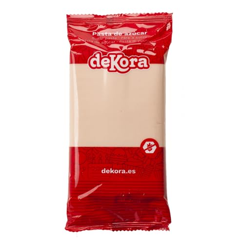 Dekora - Kuchendeko Fondant Beige - Tortenfondant Zuckerpaste für Torten und Cupcakes - Rollfondant für die Herstellung aller Arten von Dekorationen - Einfaches Formen - 250 g Dekora - Kuchendeko Fondant Beige - Tortenfondant Zuckerpaste für Torten und Cupcakes - Rollfondant für die Herstellung aller Arten von Dekorationen - Einfaches Formen - 250 g von dekora