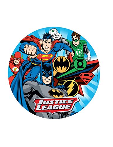 Generique Justice League Tortenaufleger für Kindergeburtstage bunt 20cm Einheitsgröße von dekora