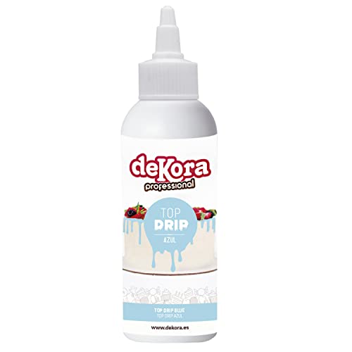 dekora - Choco Drip Torte | Cake Drip Blaue Farbe Bunter Rohstoff um Torten zu Dekorieren von dekora