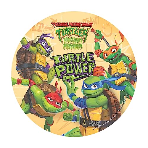 dekora - Essbare Kuchen Deko Geburtstag - Essbares Tortenbild für Kinder - Essbarer Tortenaufleger Ninja Turtles | 20 cm Durchmesser von dekora