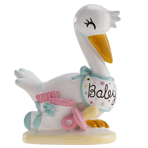 dekora - Taufe Deko mit Storch und Baby - 10 cm dekora - Taufe Deko mit Storch und Baby - 10 cm von dekora