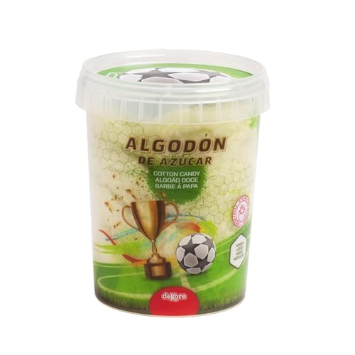 dekora - Zuckerwatte - Fertig zum Verzehr - Geschmack: Erdbeere - Inklusive Aufkleber mit Fußballmotiv - Glutenfrei, laktosefrei und mit natürlichen Farbstoffen - 30g dekora - Zuckerwatte - Fertig zum Verzehr - Geschmack: Erdbeere - Inklusive Aufkleber mit Fußballmotiv - Glutenfrei, laktosefrei und mit natürlichen Farbstoffen - 30g von dekora
