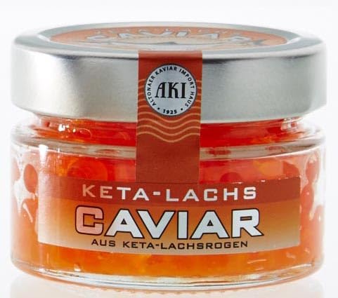 Keta-Lachs Kaviar von AKI - 50g Glas von delishopper.de - Der Fischemarkt im Netz