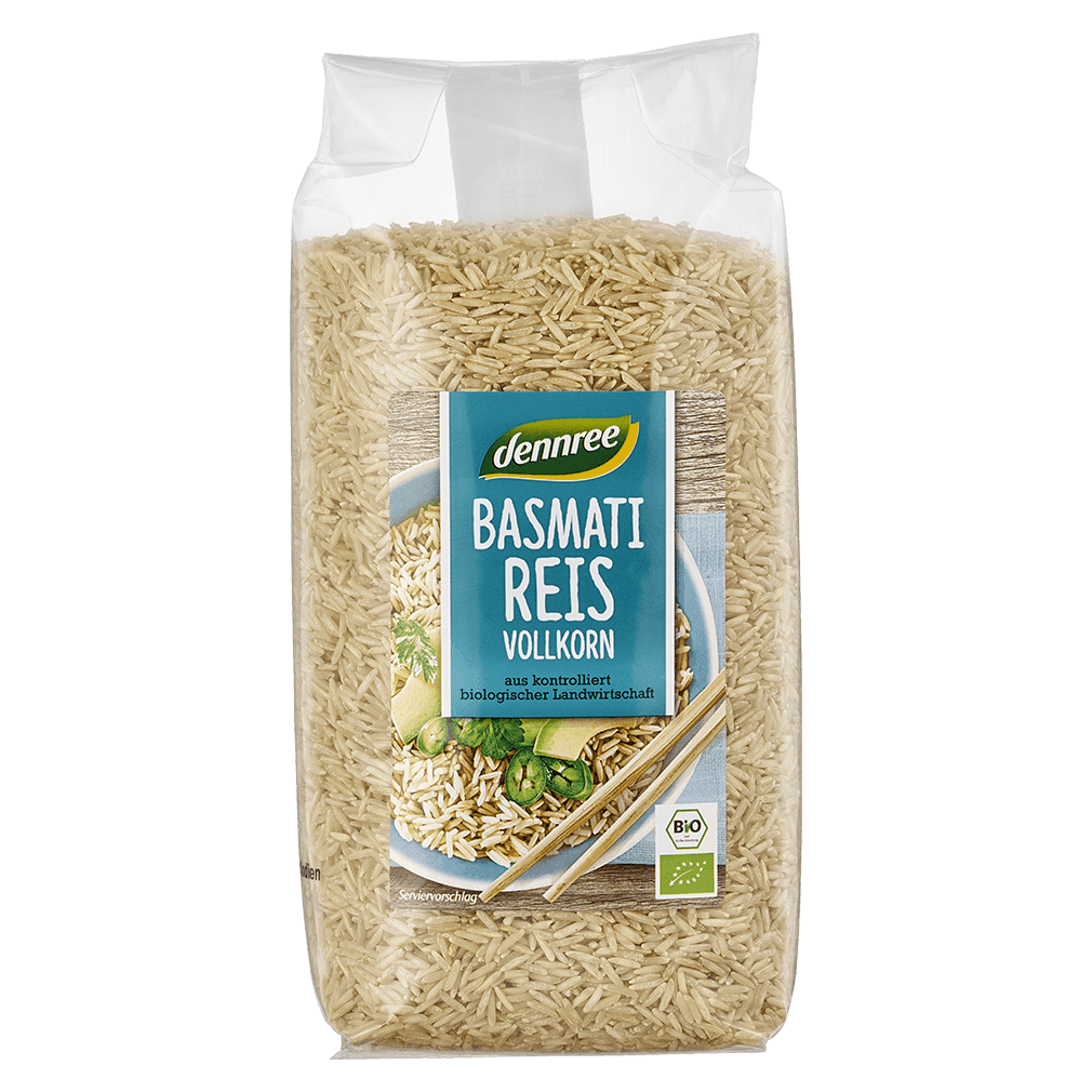 Bio Basmati Reis Vollkorn Bio Basmati Reis Vollkorn von dennree