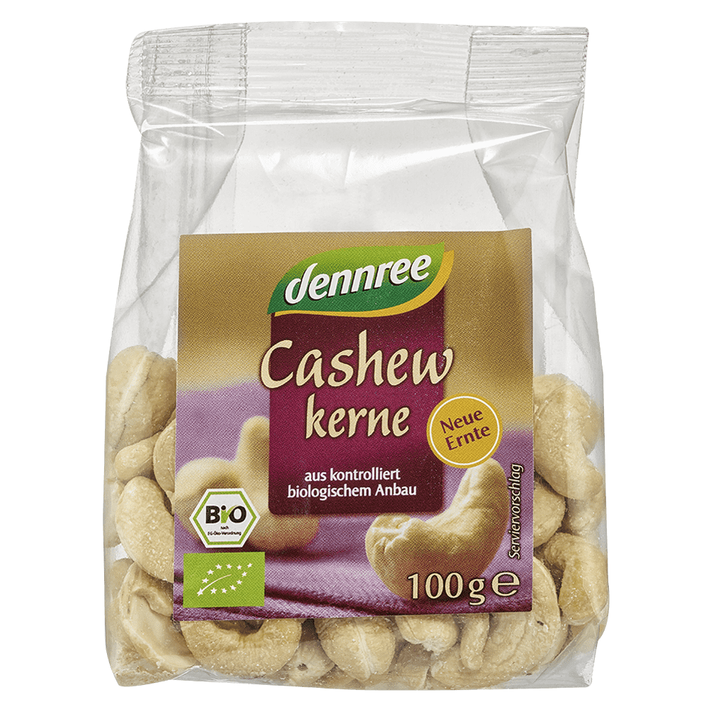 Bio Cashewkerne, ganz, 100g Bio Cashewkerne, ganz, 100g von dennree