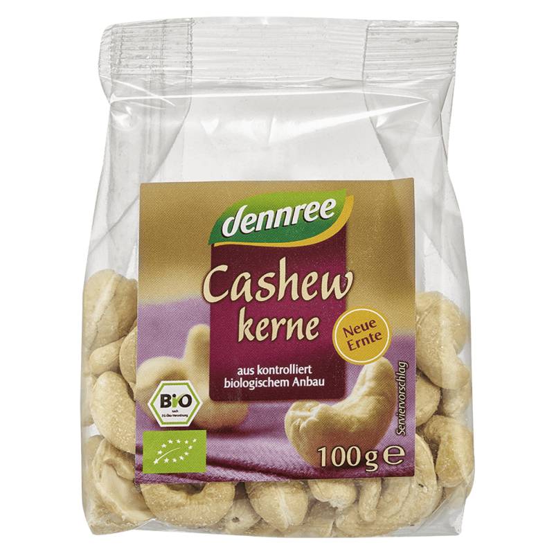 Bio Cashewkerne, ganz, 100g von dennree