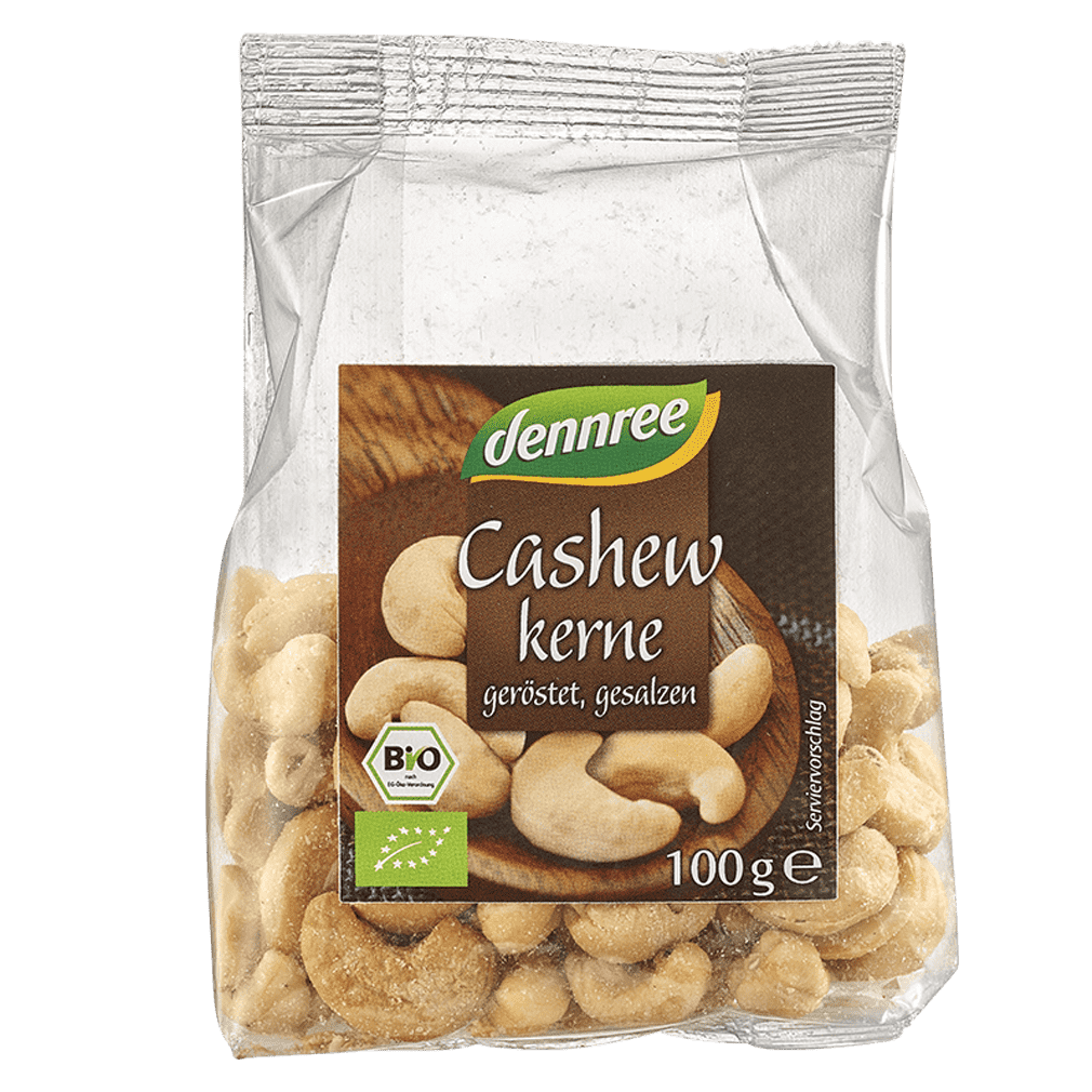 Bio Cashewkerne, geröstet & gesalzen von dennree