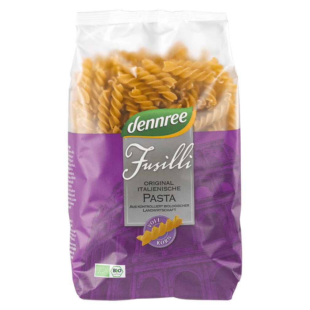 Bio Hartweizen Fusilli, Vollkorn Bio Hartweizen Fusilli, Vollkorn von dennree