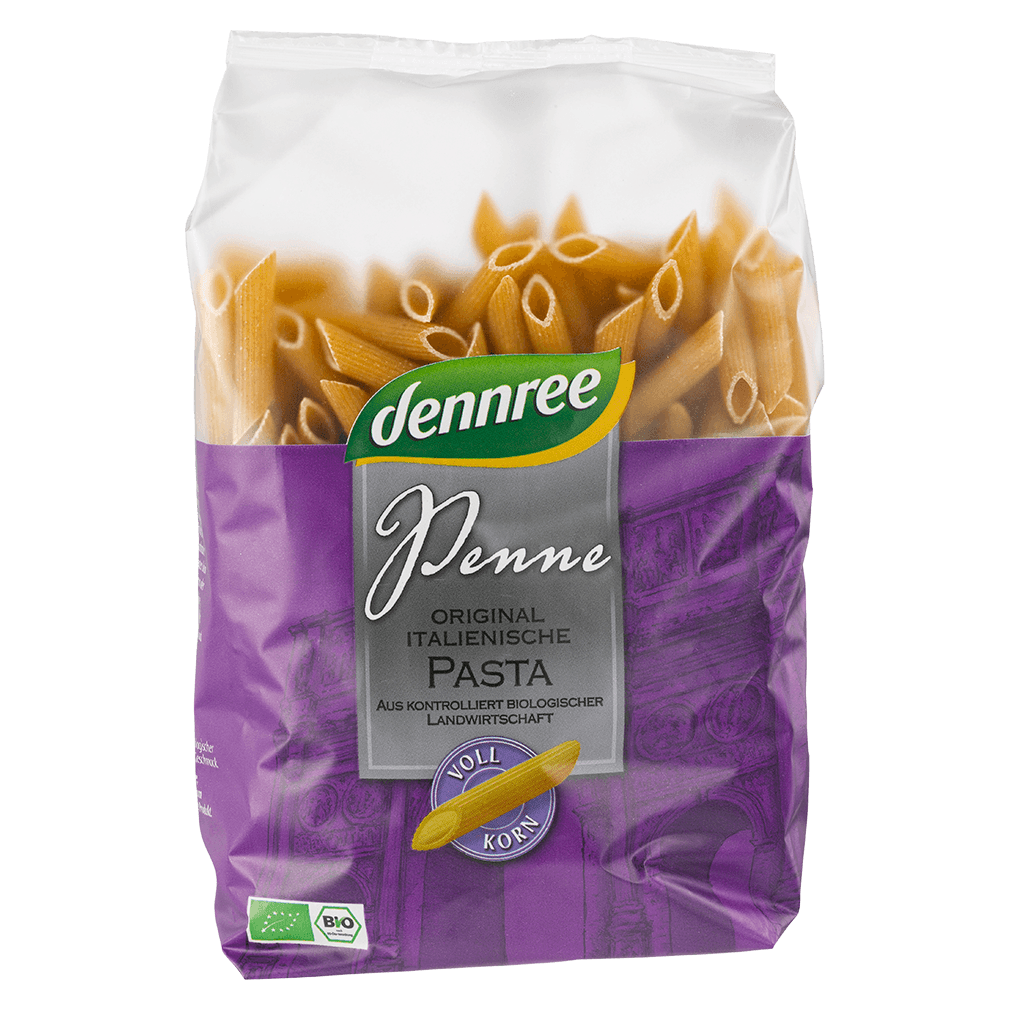 Bio Hartweizen Penne, Vollkorn Bio Hartweizen Penne, Vollkorn von dennree