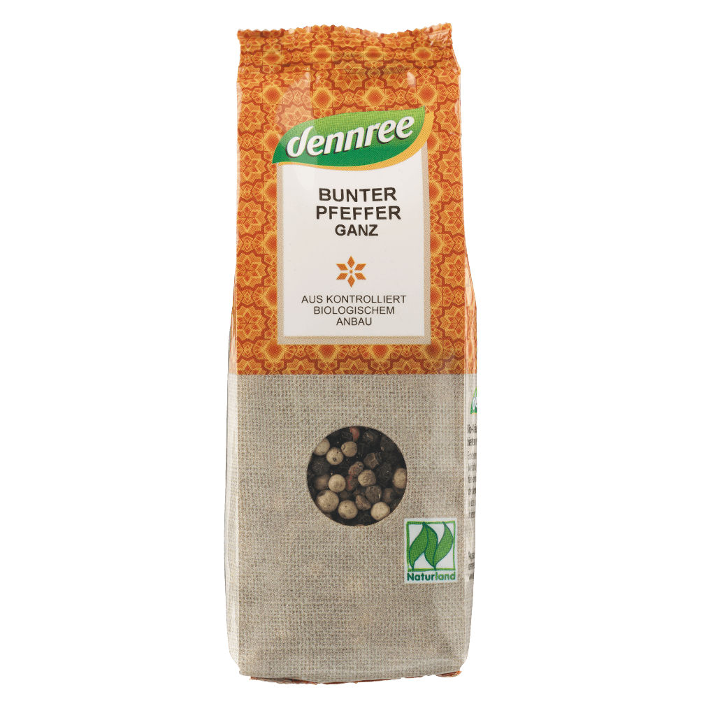 Bio Pfeffer bunt ganz, 65g von dennree