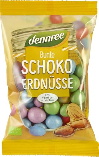 Bunte Schoko-Erdnüsse 18 x 100 gr Bunte Schoko-Erdnüsse 18 x 100 gr von dennree