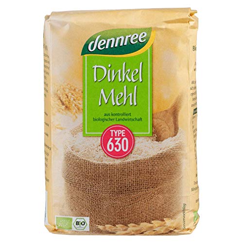 Dennree Bio Dinkelmehl Type 630, 6er Pack (6 x 1kg) von dennree