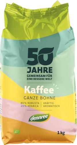 Röstkaffee ganze Bohne 18 x 1 kg Röstkaffee ganze Bohne 18 x 1 kg von dennree
