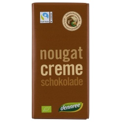 Vollmilchschokolade mit Nougatcreme Vollmilchschokolade mit Nougatcreme von dennree