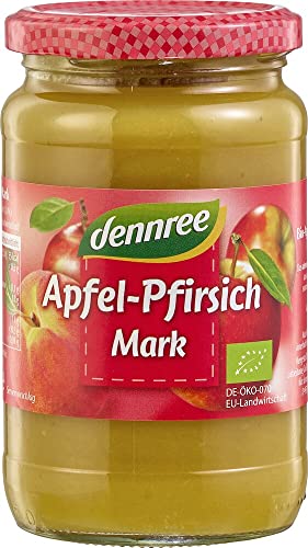 dennree Apfel-Pfirsich-Mark, ungesüßt (360 g) - Bio von dennree