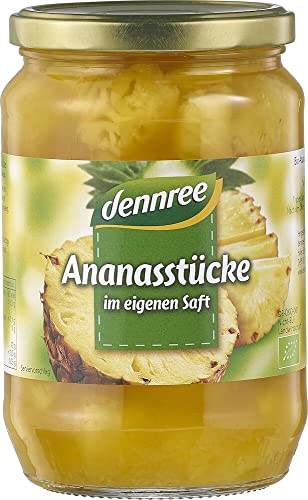 dennree Bio Ananasstücke im eigenen Saft (6 x 685 gr) von dennree