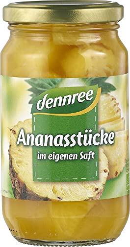 dennree Bio Ananasstücke im eigenen Saft (1 x 350 gr) von dennree