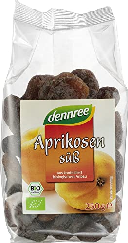 dennree Bio Aprikosen süß, ganze Frucht, entsteint (2 x 250 gr) von dennree