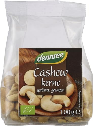 dennree Bio Cashewkerne geröstet, gesalzen (2 x 100 gr) von dennree