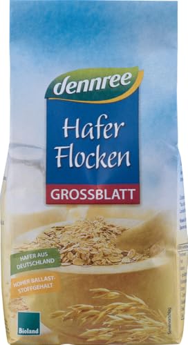 dennree Bio Haferflocken Großblatt (6 x 500 gr) von dennree