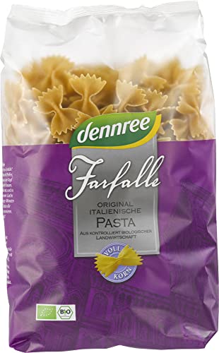 dennree Bio Hartweizen-Vollkorn-Farfalle (2 x 500 gr) von dennree