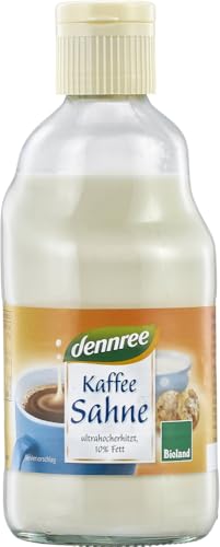 dennree Bio Kaffeesahne ultrahocherhitzt, 10% Fett (6 x 395 gr) von dennree