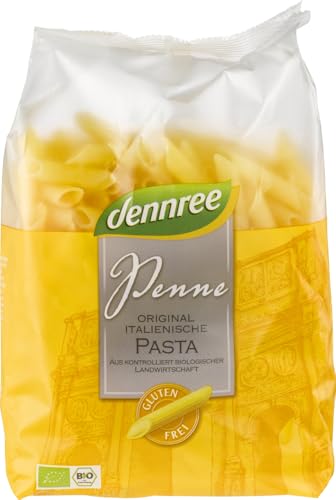 dennree Bio Glutenfreie Penne aus Mais- und Reismehl (2 x 500 gr) von dennree