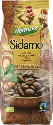 dennree Bio Sidamo Fairtrade Hochlandkaffee aus Äthiopien (2 x 250 gr) von dennree