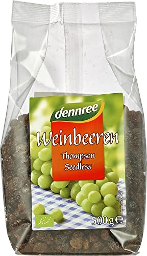 dennree Bio Weinbeeren Thompson Seedless (1 x 500 gr) von dennree