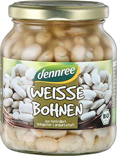 dennree Bio Weiße Bohnen (6 x 350 gr) von dennree