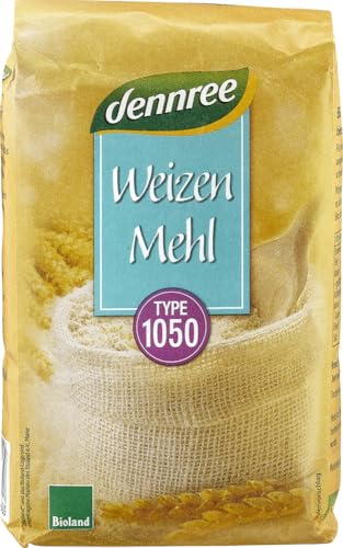 dennree Bio Weizenmehl Type 1050 (2 x 1 kg) von VANREO