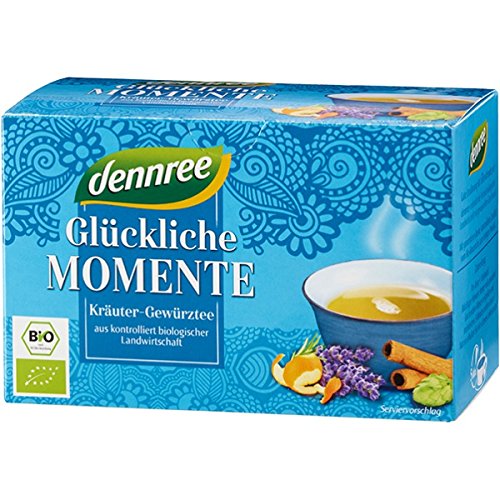 dennree Kräuter-Gewürz-Tee "Glückliche Momente" im Beutel (40 g) - Bio von dennree