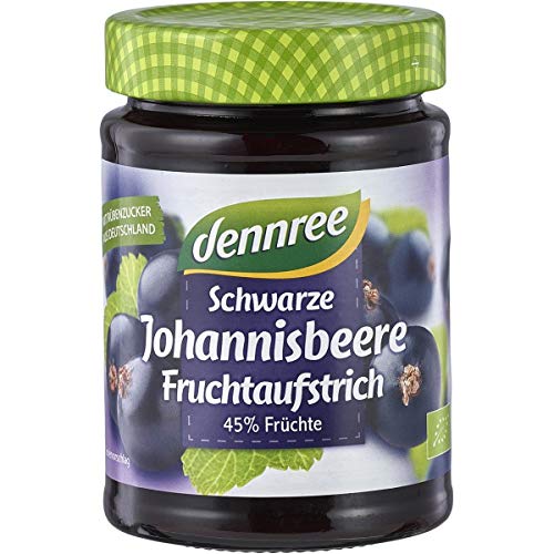dennree Schwarze-Johannisbeeren-Fruchtaufstrich (340 g) - Bio von dennree