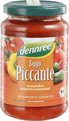 dennree Tomatensauce "Sugo piccante" mit Gemüse (340 g) - Bio von dennree