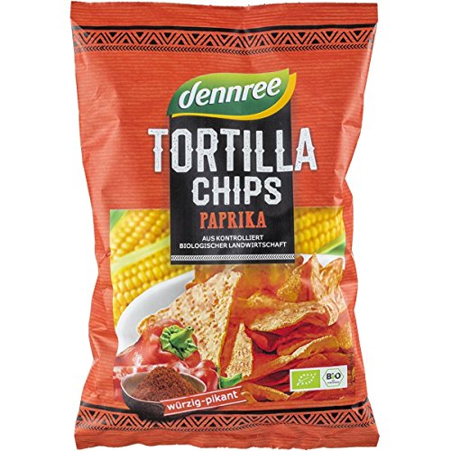 dennree Tortilla-Chips mit Paprika (125 g) - Bio von dennree