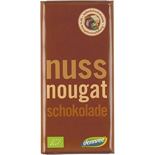 dennree Vollmilchschokolade mit Nougatcreme (100 g) - Bio von dennree